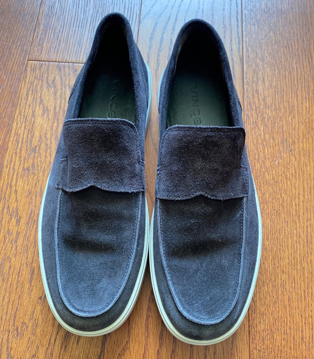 Vince Mens Sneakers Slip On Shoes Brown Suede Casual Size 7M/EUR 40